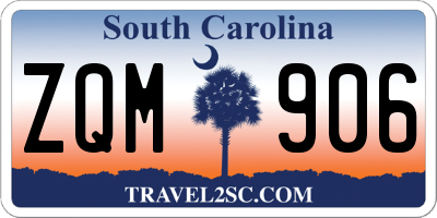 SC license plate ZQM906