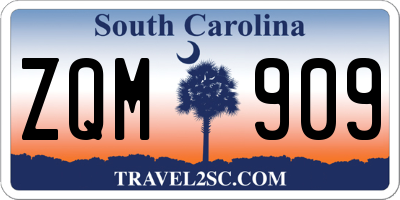 SC license plate ZQM909
