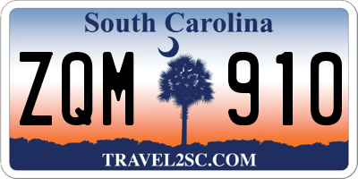 SC license plate ZQM910