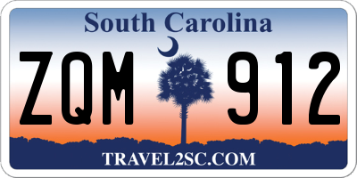 SC license plate ZQM912