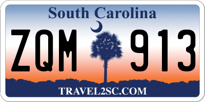 SC license plate ZQM913