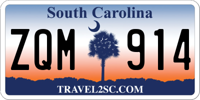 SC license plate ZQM914