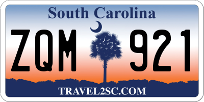 SC license plate ZQM921