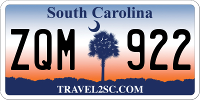 SC license plate ZQM922