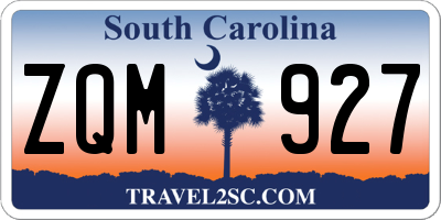 SC license plate ZQM927