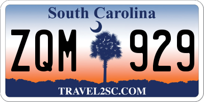 SC license plate ZQM929