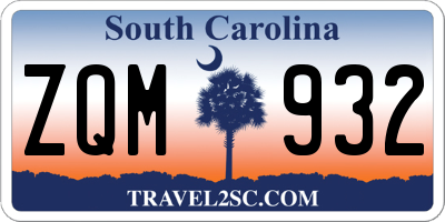 SC license plate ZQM932
