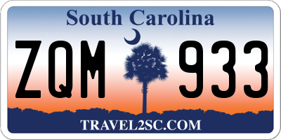 SC license plate ZQM933