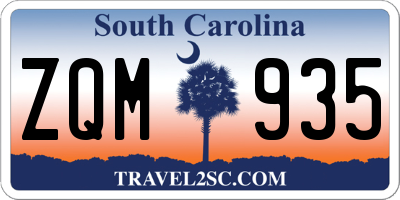 SC license plate ZQM935