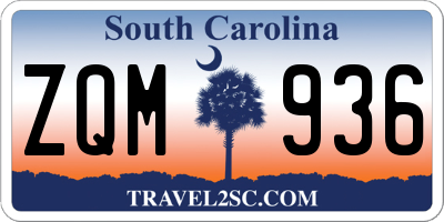 SC license plate ZQM936