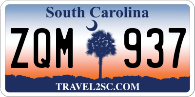SC license plate ZQM937
