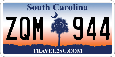 SC license plate ZQM944