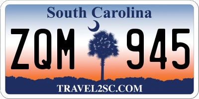 SC license plate ZQM945