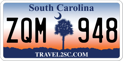 SC license plate ZQM948