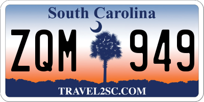 SC license plate ZQM949