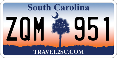 SC license plate ZQM951