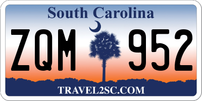 SC license plate ZQM952