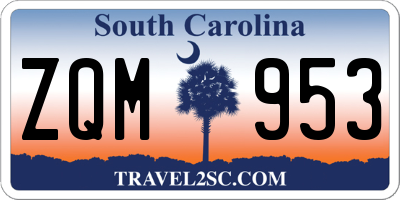 SC license plate ZQM953