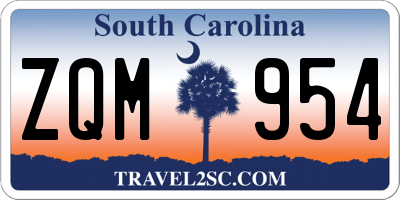 SC license plate ZQM954