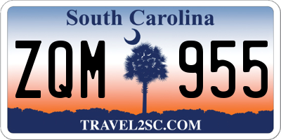 SC license plate ZQM955