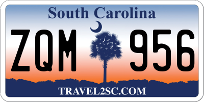 SC license plate ZQM956