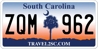 SC license plate ZQM962