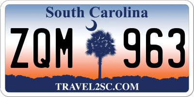 SC license plate ZQM963