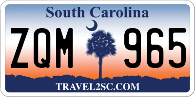 SC license plate ZQM965