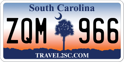 SC license plate ZQM966