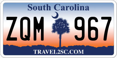 SC license plate ZQM967