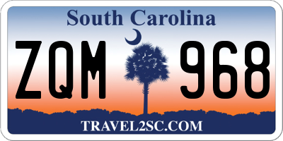 SC license plate ZQM968