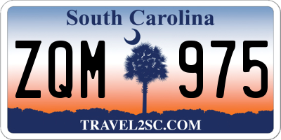 SC license plate ZQM975