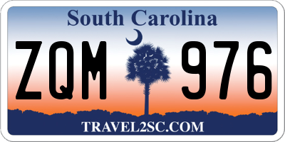 SC license plate ZQM976