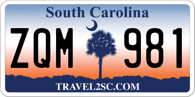 SC license plate ZQM981