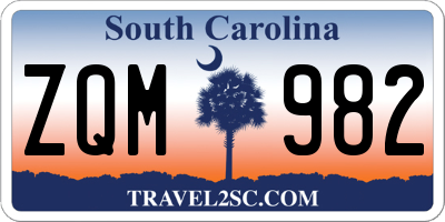 SC license plate ZQM982