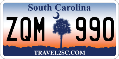 SC license plate ZQM990