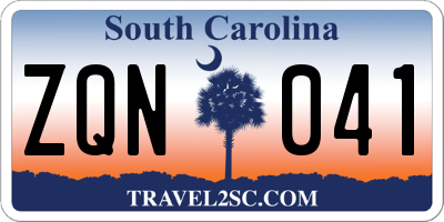 SC license plate ZQN041