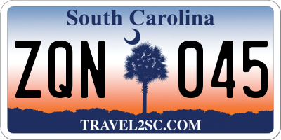 SC license plate ZQN045