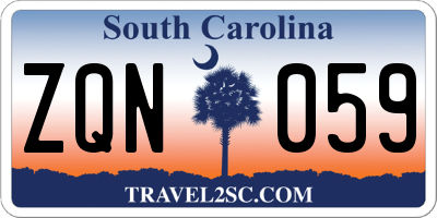 SC license plate ZQN059