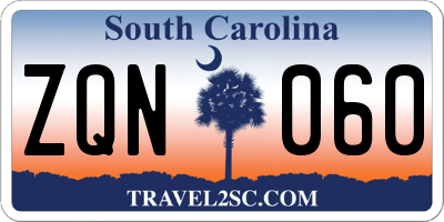 SC license plate ZQN060