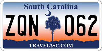 SC license plate ZQN062