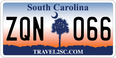 SC license plate ZQN066