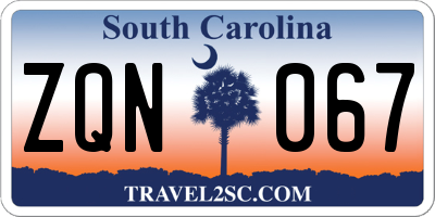 SC license plate ZQN067