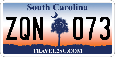 SC license plate ZQN073