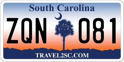 SC license plate ZQN081
