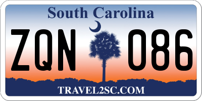 SC license plate ZQN086