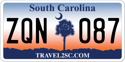 SC license plate ZQN087
