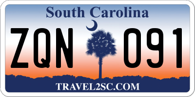 SC license plate ZQN091