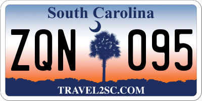 SC license plate ZQN095