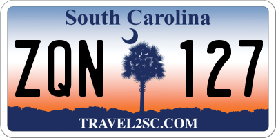 SC license plate ZQN127